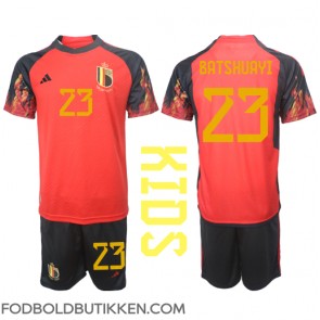 Belgien Michy Batshuayi #23 Hjemmebanetrøje Børn VM 2022 Kortærmet (+ Korte bukser)